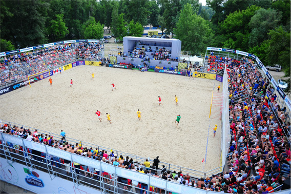 Beach soccer stadium